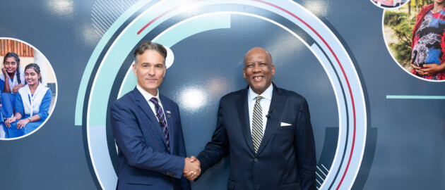 King Letsie III of Lesotho visits Nutrition International to champion the fight against malnutrition