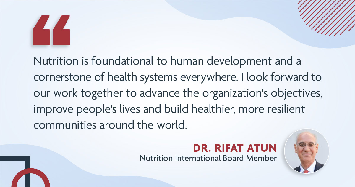 Rifat Atun Quote Shareable-X - Nutrition International